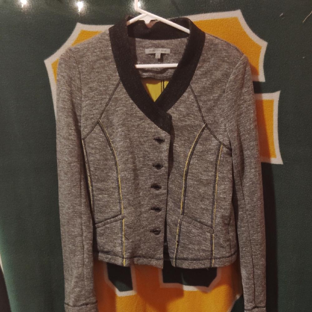 People Like Frank® Gray Blazer with Black Accents